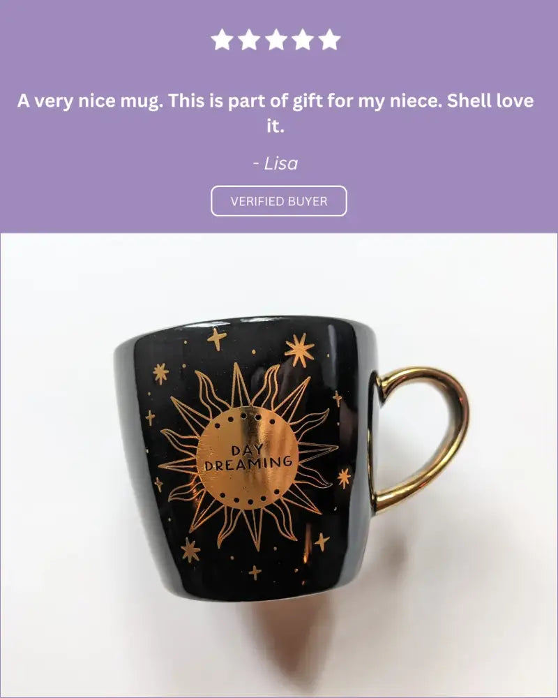 Black Tea Mug - Coffee Mug - Lunar & Solar Ceramic Mug