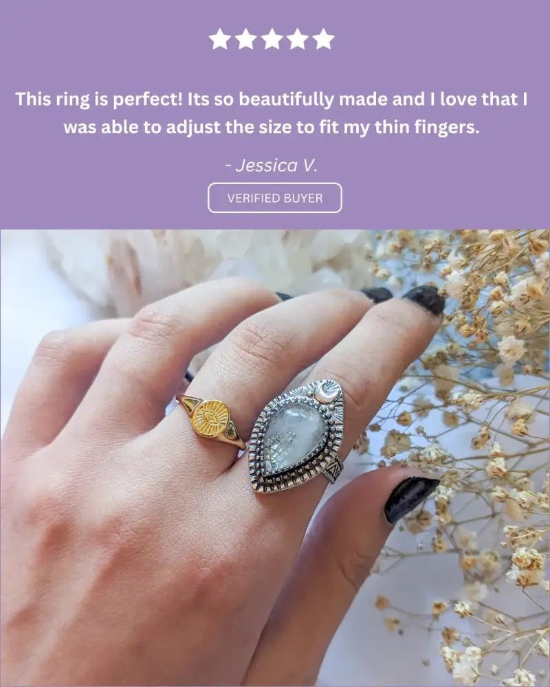 Clear Quartz Moonlight Ring