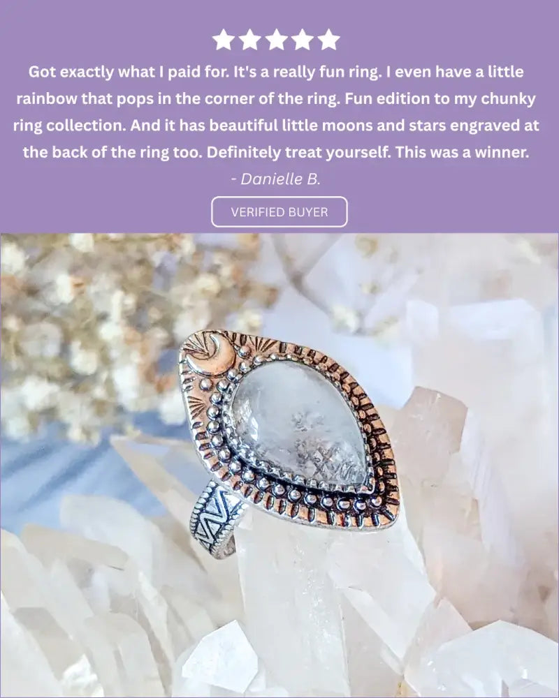 Clear Quartz Moonlight Ring