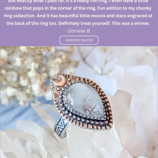 Clear Quartz Moonlight Ring