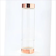 Crystal Infuser Water Bottle – Glass Elixir Bottle - Rose Gold Basic Bottle B