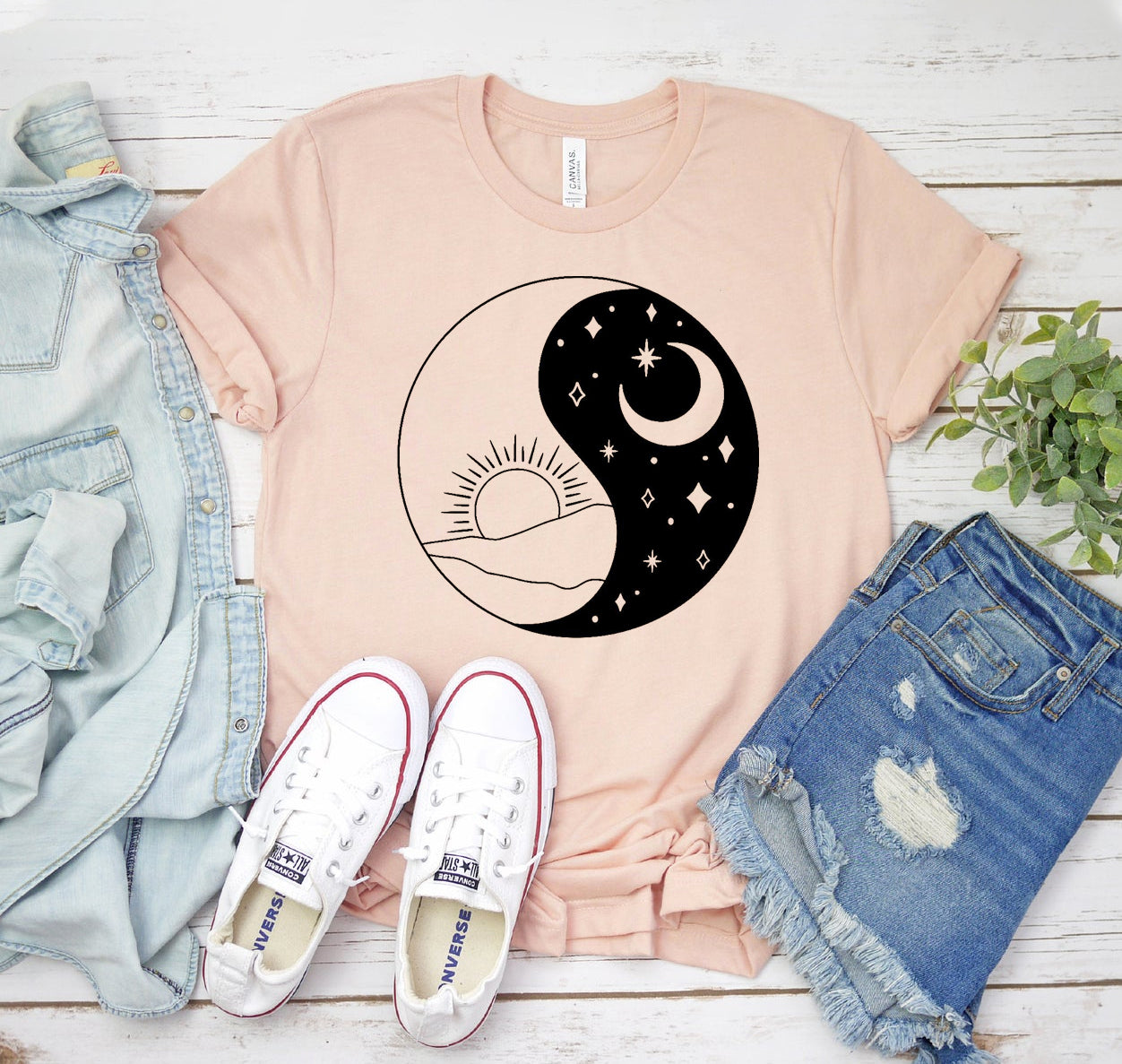 Sun &amp; Moon Yin Yang T-shirt