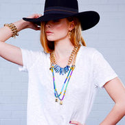 Rocked Up Crystal Quartz Necklace - Purple