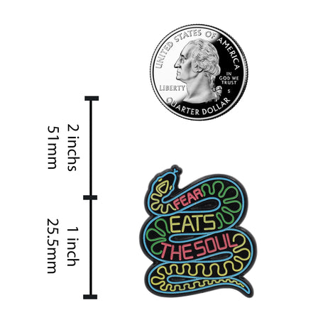 Fear Eats the Soul Snake Enamel Pin, accessory, photo 4