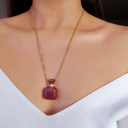 Healing Stones Bottle Pendant Necklace