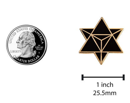Gold Merkaba Star Enamel Pin, accessory, photo 5