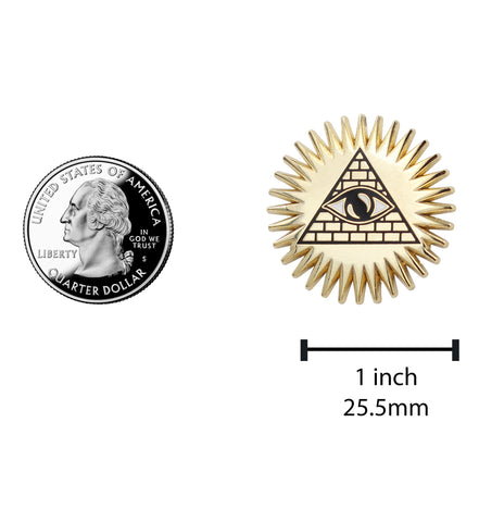Occult Pyramid and Eye Enamel Pin, accessory, photo 4
