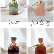 Healing Stones Bottle Pendant Necklace