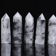 Tourmalinated Quartz Points