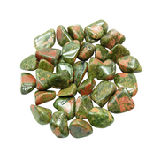 Set of 10 Tumbled Green Unakite
