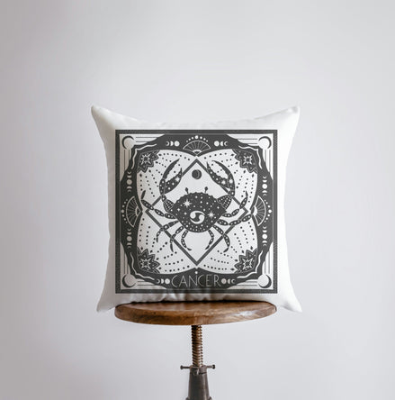 Cancer Block Print Pillow