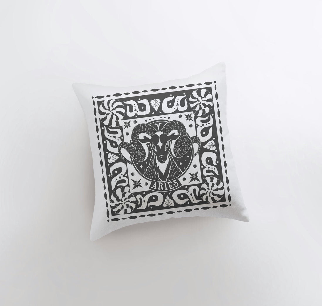Aries Block Print Pillow