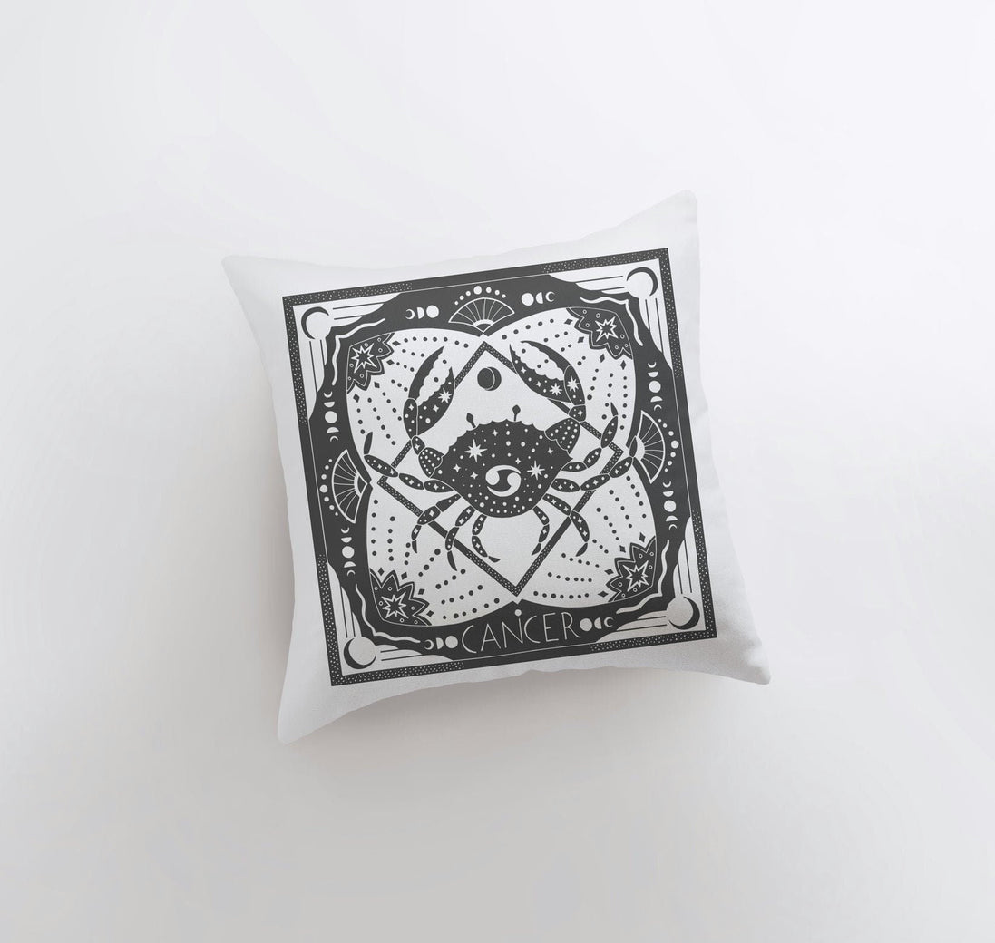 Cancer Block Print Pillow