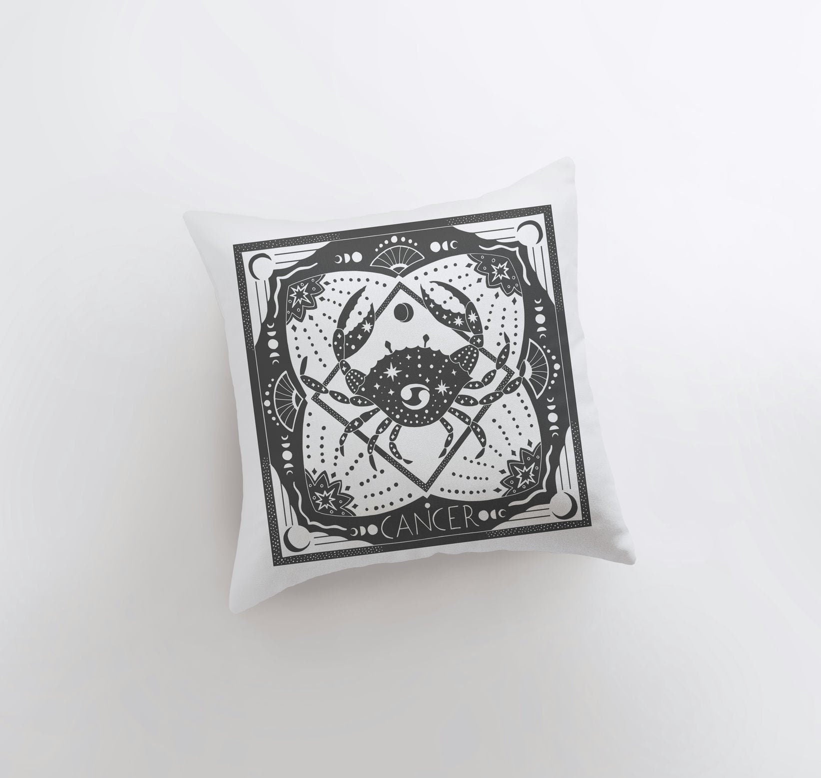 Cancer Block Print Pillow