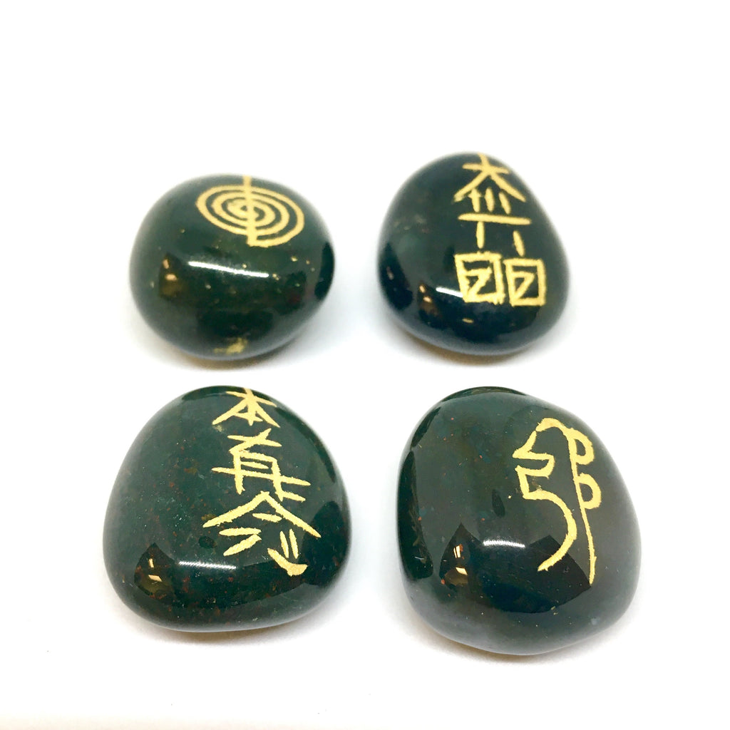 Gold Engraved Crystal Reiki Stones
