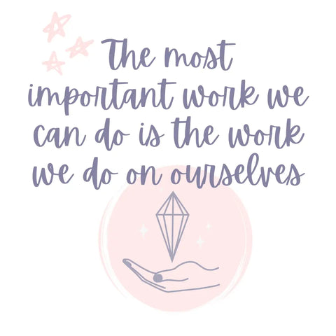 Motivational quote with hand holding a diamond for Self-Guided Retreats and Your Self-Love Journey