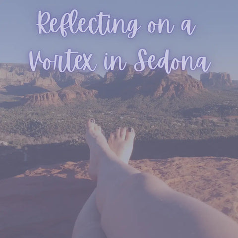 Crossed legs and bare feet with painted toenails for Self-Guided Retreats article