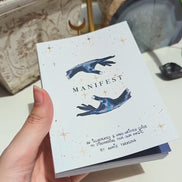 Dreamy moons manifest workbook featuring journal prompts and vision boards. Available at Goddess Provisions
