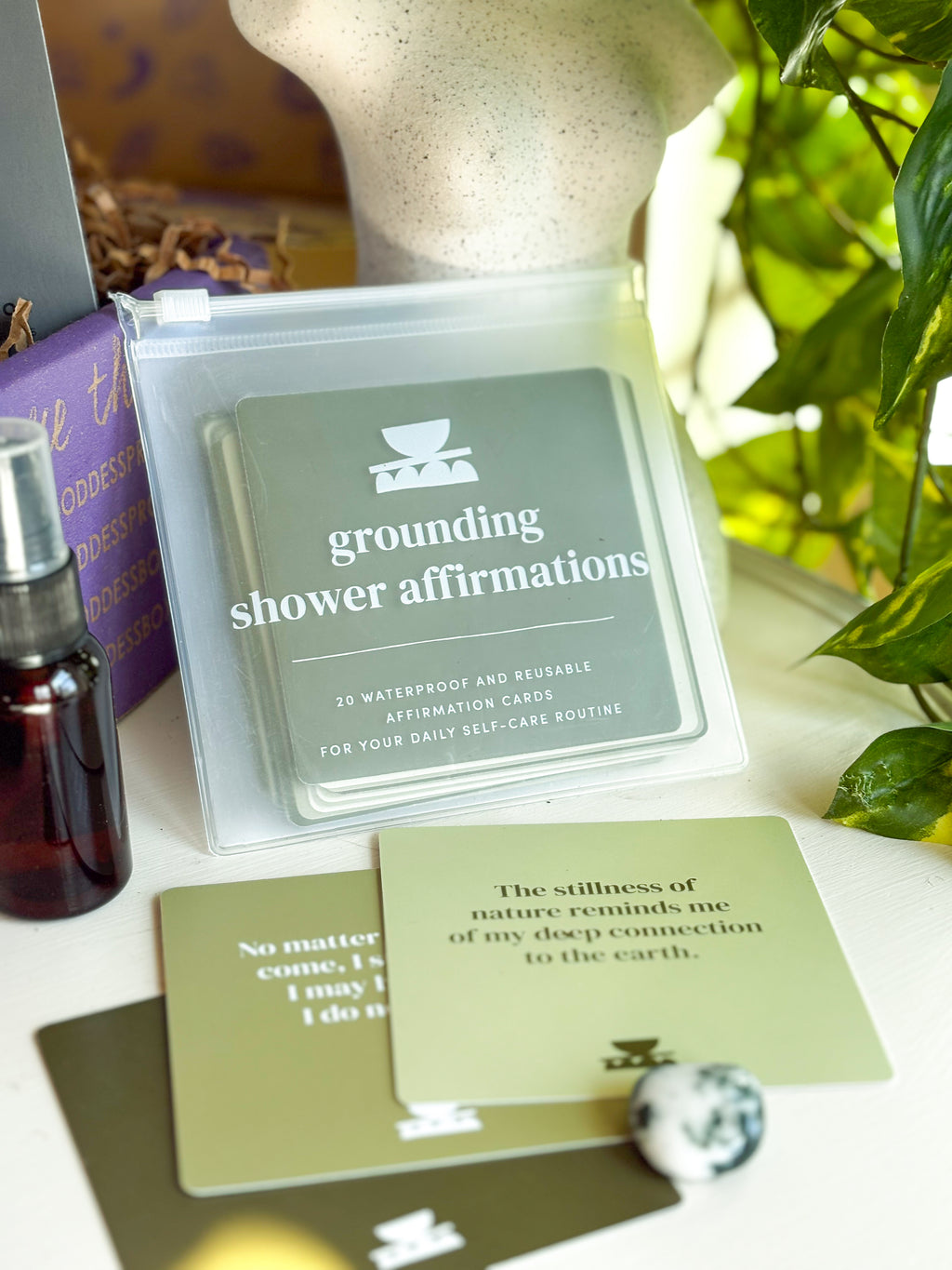 Realign with your inner peace and clear your mind Grounding Shower affirmations