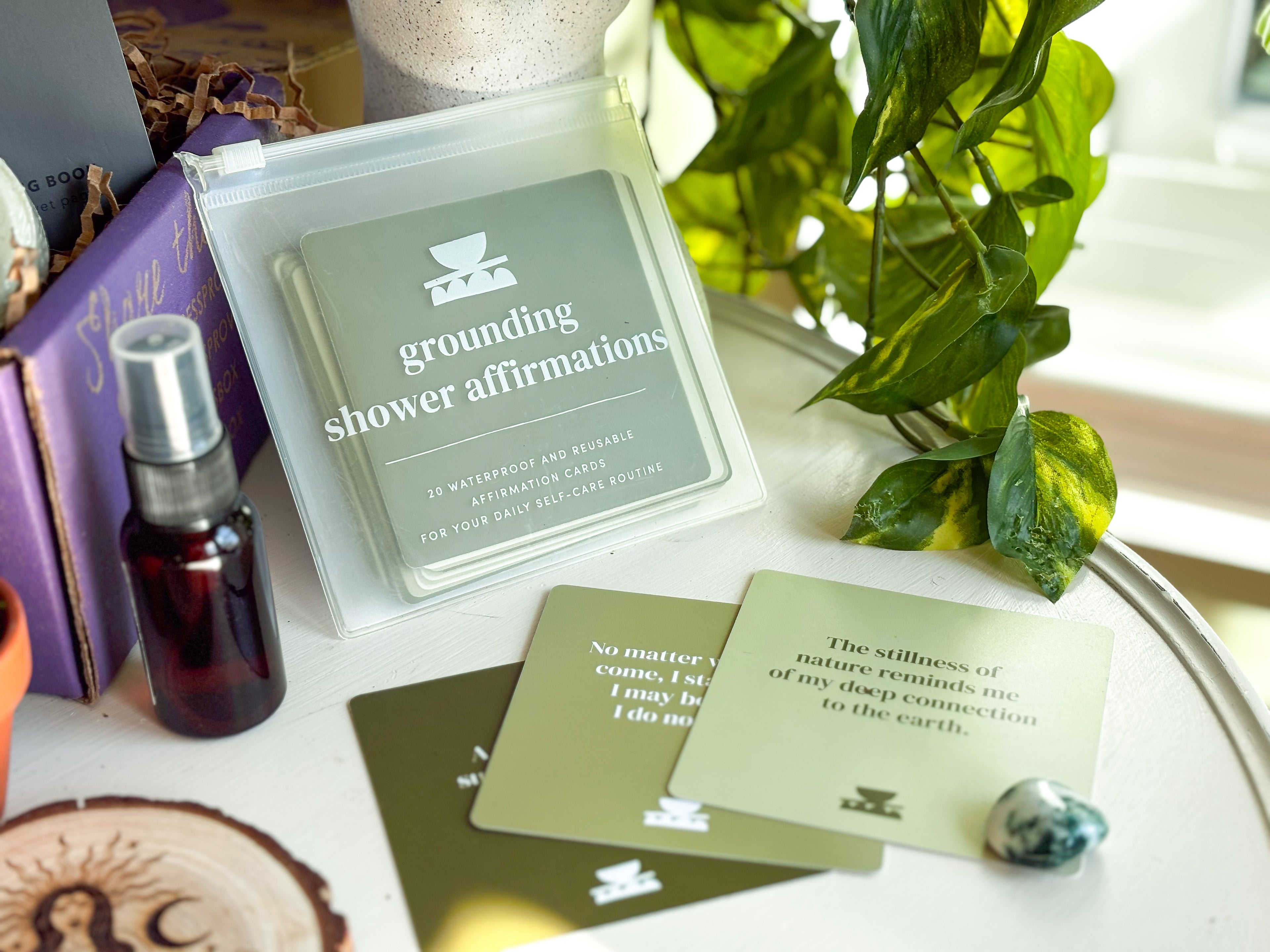 Realign with your inner peace and clear your mind Grounding Shower affirmations