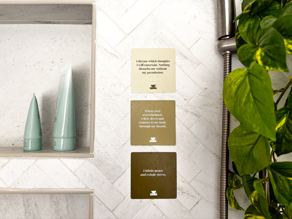 Realign with your inner peace and clear your mind Grounding Shower affirmations