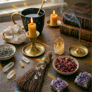 Mini ritual broom altar tool for energy cleansing and spiritual rituals