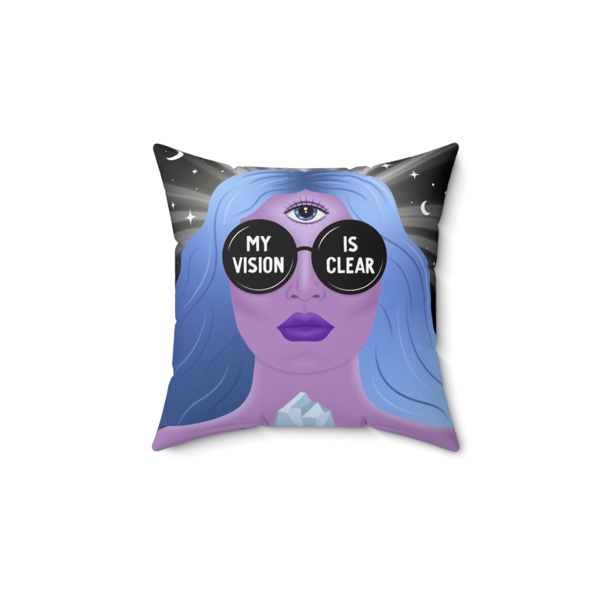 My Vision Is Clear Vegan Suede Pillow