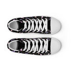 Woman's Hightop Sneakers - Black Crystal Moon Moth Hightop Sneakers
