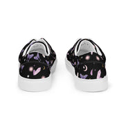 Black Crystal Moon Moth Lace-up Shoes