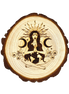 Mother Gaia Wooden Altar Tile – Earth Goddess Altar Decor | Exclusive Witch Ritual Tool for Spiritual Renewal | Goddess Provisions Design