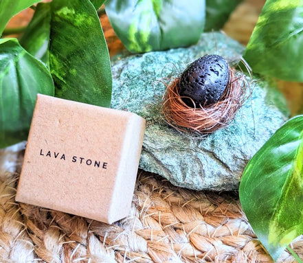 Black Lava Stone Thinking Egg, healing crystal, photo 3