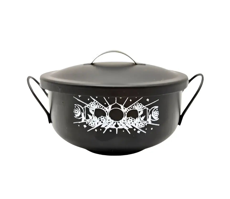 Mystic Cauldron for rituals and spellwork with mystical designs. Perfect for burning herbs, holding crystals, or enhancing your altar. Available at Goddess Provisions