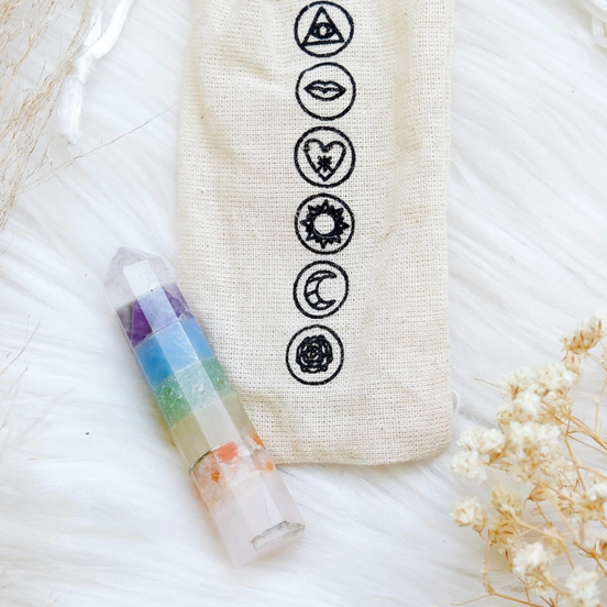 Pastel Rainbow Chakra Wand Goddess Provisions