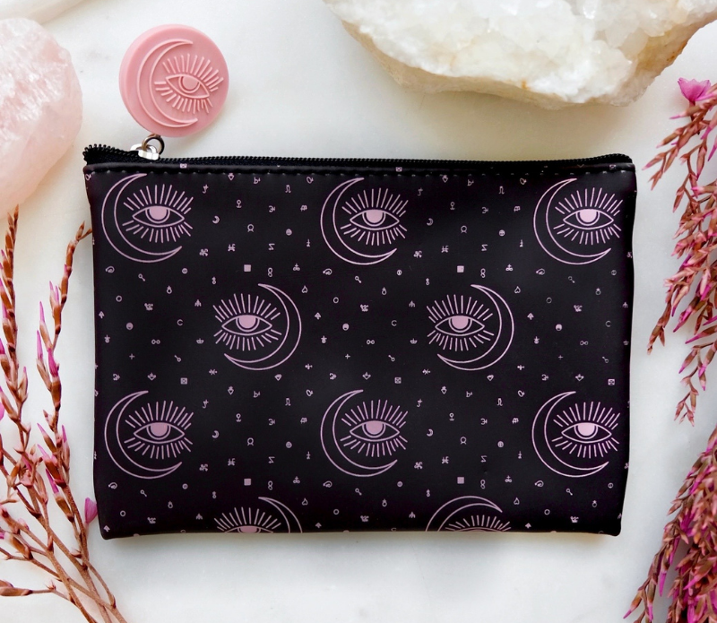 Color Changing Pouch | Color Changing Purse | Make Up Bag | Coin holder with pink tag | Goddess Provisions Alchemy Visions Pouch available at  Goddess Provisions