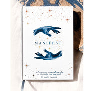 Dreamy moons manifest workbook featuring journal prompts and vision boards. Available at Goddess Provisions