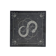 Infinite Magic Altar Tile with serpent image and flowers in the corners.  Available at Goddess Provisions