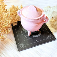 Infinite Magic Altar with Pink Cast Iron Cauldron in the center. Altar tools available at Goddess Provisions