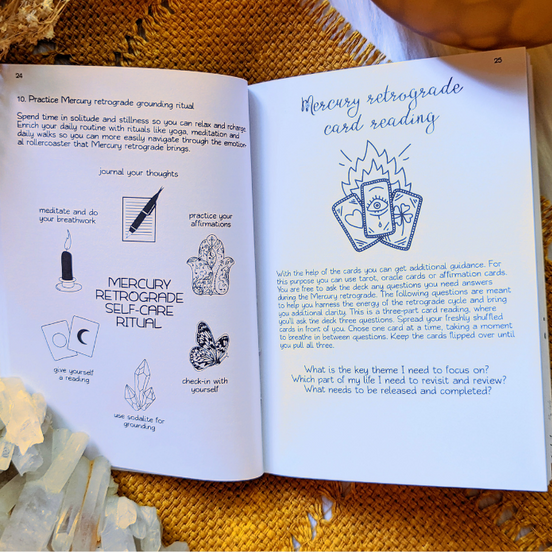 Mercury in Retrograde Journal inside view on page 25