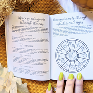 Mercury in Retrograde Journal page 39 woman's hand with yellow nails