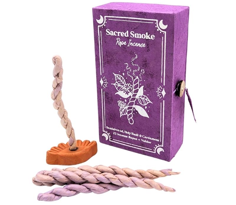 Sacred Smoke Rope Incense by Stupa Incense available at Goddess Provisions