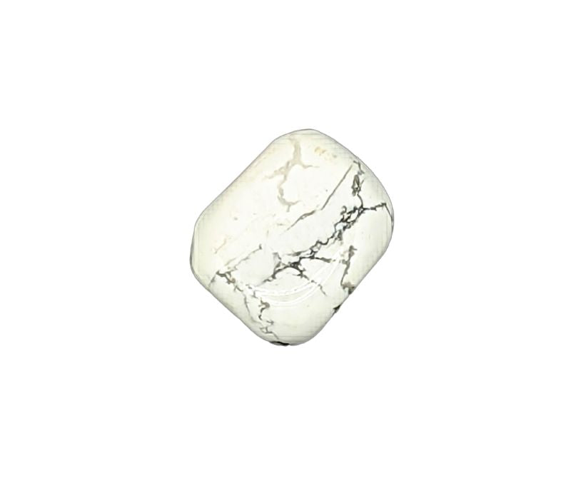 Experience tranquility with the tumbled White Howlite. This soothing crystal supports emotional balance, patience, and spiritual growth, perfect for meditation and healing rituals. Available at Goddess Provisions.