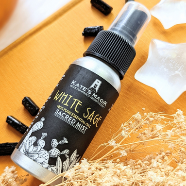 White Sage Sacred Mist by Kate's Magik - Goddess Provisions - Material Background