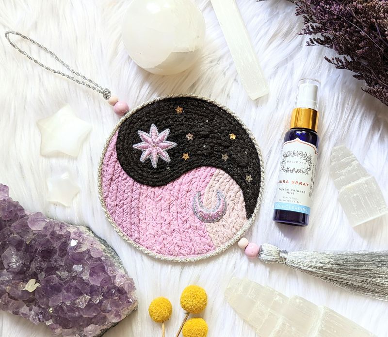 The Yin Yang Decorative Hanger is perfect for bedroom doors, drawer handles, or as wall decor. Available at Goddess Provisions