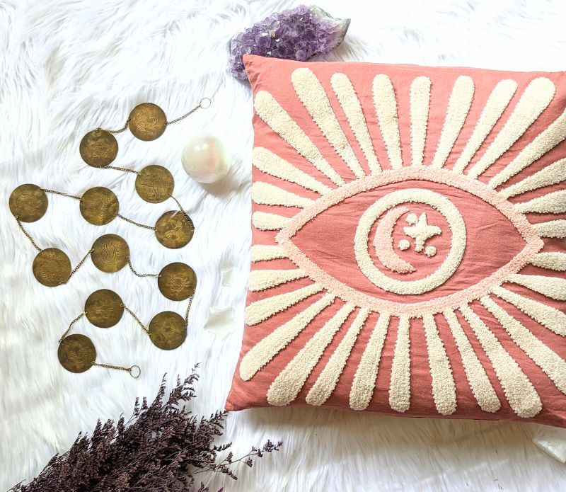 Discover the Zodiac Archetypes Wall Hanging, a celestial brass design showcasing all 12 zodiac signs. Perfect for altars, meditation spaces, or home decor, this astrology-inspired piece enhances your sacred space with star-guided wisdom. Available at Goddess Provisions