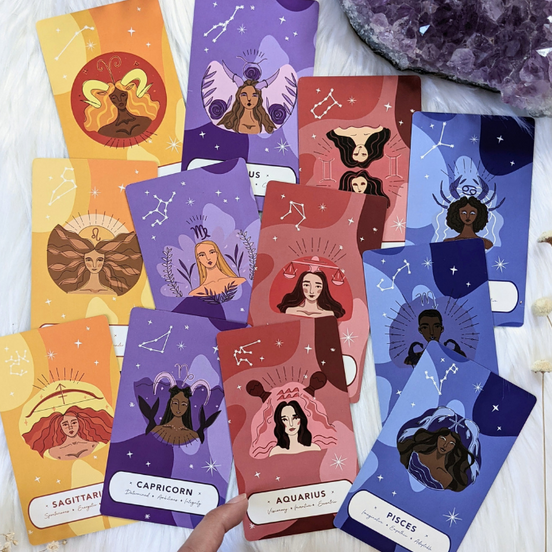 Zodiac Oracle Pack Tarot Trading Cards Goddess Provisions