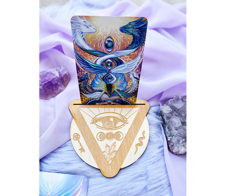 Third Eye Wooden Tarot Card Stand, tarot and oracle accessory, photo 2