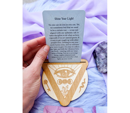 Third Eye Wooden Tarot Card Stand, tarot and oracle accessory, photo 4