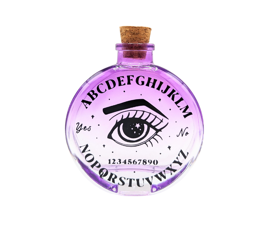 Cosmic Answers Glass Potion Bottle available at Goddess Provisions. Ideal for rituals, your altar, potions, and spellwork.