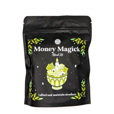 Attract abundance with the Money Magick Ritual Kit. Includes herbs, pyrite, and instructions for creating money bowls, jars, or prosperity rituals. Available at Goddess Provisions.