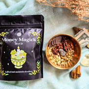 Attract abundance with the Money Magick Ritual Kit. Includes herbs, pyrite, and instructions for creating money bowls, jars, or prosperity rituals. Available at Goddess Provisions.